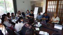 Students meeting with World Wide Fund for Nature (WWF) Myanmar in Yangon. By Maxime Decaudin, 2017.