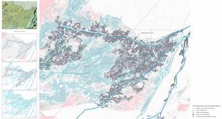 Fabricating site: Nuanced scenario modelling and infrastructural strategies for Karnali River floodplain and wildlife corridor. By ZHUANG Zikai, 2016.