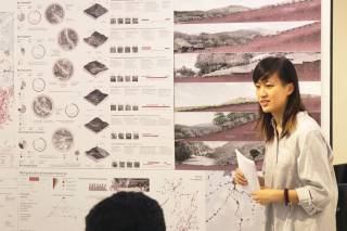 HKU students present their planning and design strategies for the China-Laos railway. By Aristo Chan, 2019.