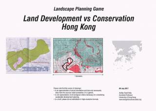 Landscape planning game uses one of HK Development Bureau's planned housing development sites.