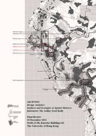 Student study sites location map, 2014.