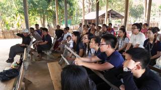 Students meeting with Michaunglaung village to discuss TNRP Corporate Social Responsibility program. By Maxime Decaudin, 2016.