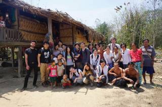 Studio class with Karen villagers in Tanintharyi, Myanmar. By LAM Wing Yan Rosemary, 2015.