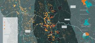 Tin mine extraction networks in Tanintharyi. By WONG Hiu Yan Monique, 2015.