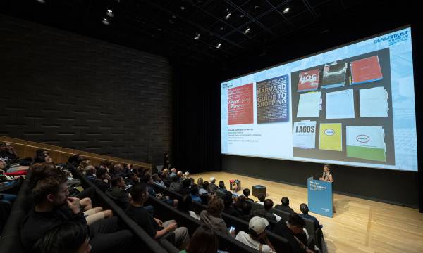 Sarah M. Whiting describing the importance of the Project on the City and Great Leap Forward for the Harvard GSD. Courtesy of Design Trust, 2024.